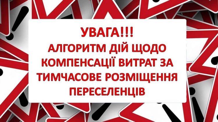 Компенсація витрат за тимчасове розміщення внутрішньо переміщених осіб